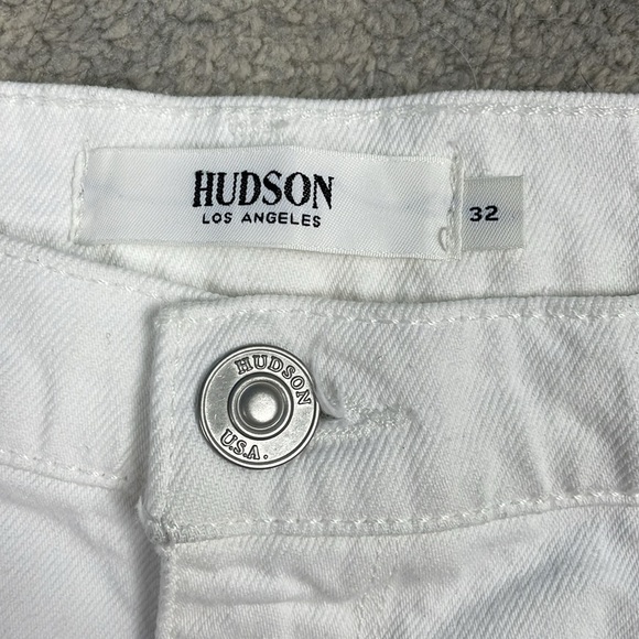 NWT Hudson Bettie Taper Jeans White High Rise Ankle Sz 32 - Picture 7 of 14